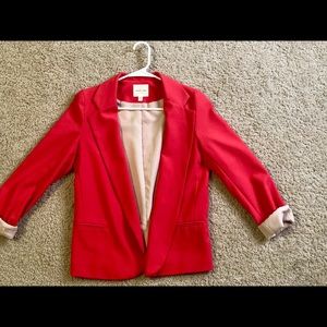 Silence& Noise Red Blazer Size S Rare NWOT